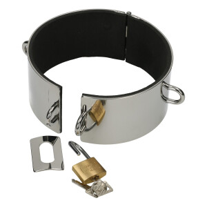 60mm Halsband mit Schloß und D-Ringen 310 mm