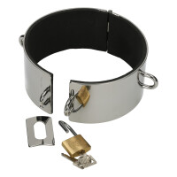 60mm Halsband mit Schloß und D-Ringen 370 mm