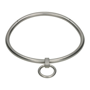 Talena - Halsreif mit Ring der O perlmatt 420 mm 8mm abschließbar