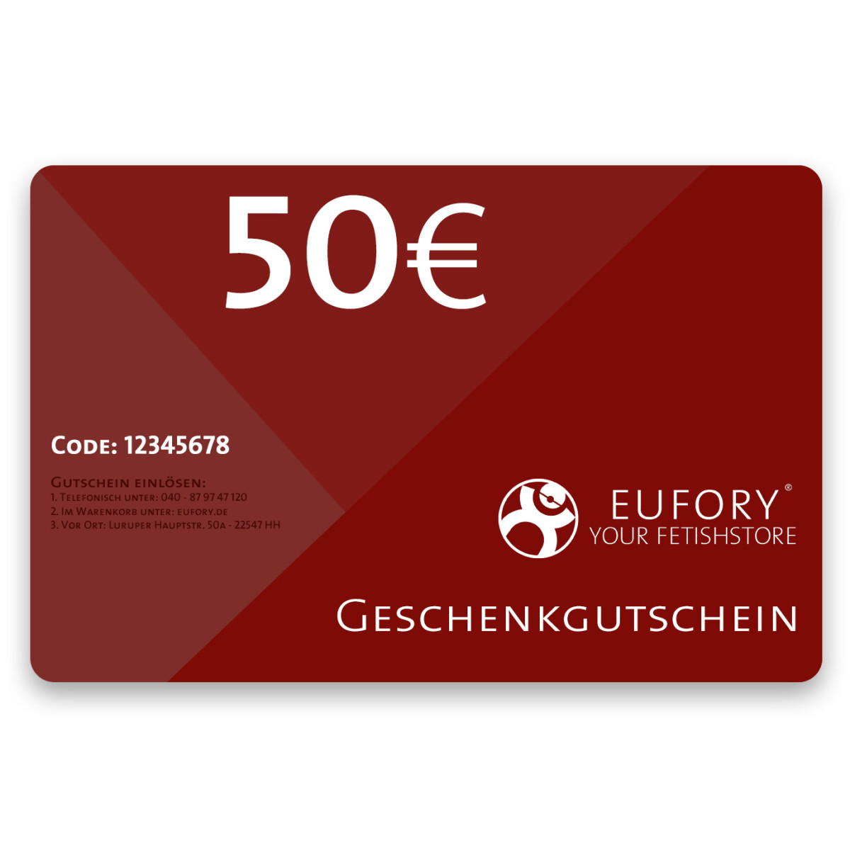 Geschenkgutschein 50 Euro, 50,00