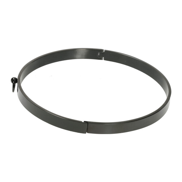 Edelstahlhalsreif mit Ring der O - zierlich schwarz, 35,90 €