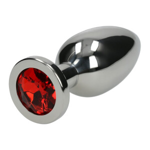 Eufory Crystal Flare Premium Plug - Edelstahl Large Ruby Red