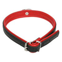 Halsband der O -  Slim Line Schwarz/Rot