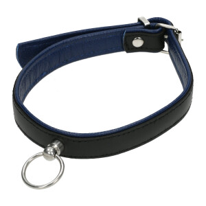 Halsband der O -  Slim Line Schwarz/Blau