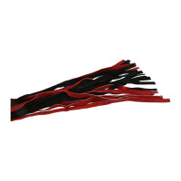 Flogger aus Veloursleder mit handschlaufe Rot/Schwarz