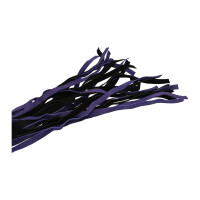 Flogger aus Veloursleder mit Handschlaufe Violett/Schwarz