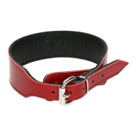 Premium Halsband der O. aus Lackleder Rot S/M