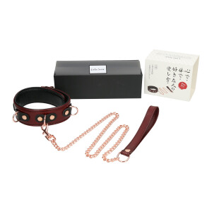 Liebe Seele Japan - Wine Red  Halsband mit Führungsleine