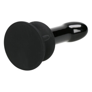Icicles No. 84 - Vibro-Plug aus schwarzem Glas