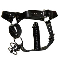 Herren Riemen-String aus Leder S/M