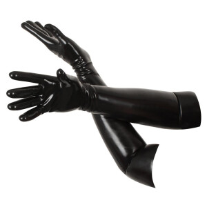 Chlorierte Latex-Handschuhe - schwarz S