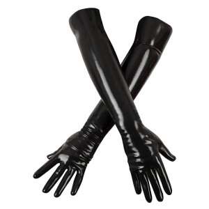 Chlorierte Latex-Handschuhe - schwarz L