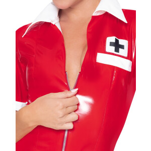 Krankenschwestern-Lackkleid M