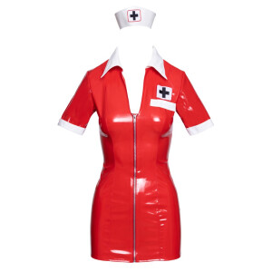 Krankenschwestern-Lackkleid L