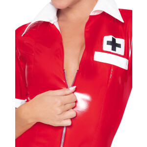 Krankenschwestern-Lackkleid L