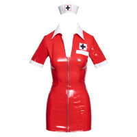 Krankenschwestern-Lackkleid L