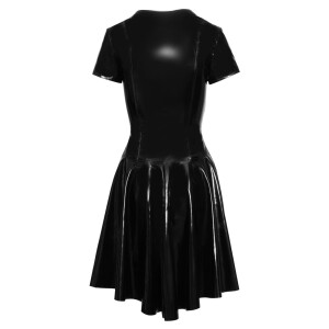 Lackkleid mit ausgestelltem Rock XL