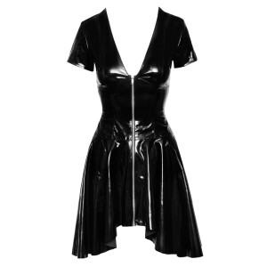 Lackkleid mit ausgestelltem Rock XL