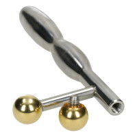 Penis Plug Steel & Gold