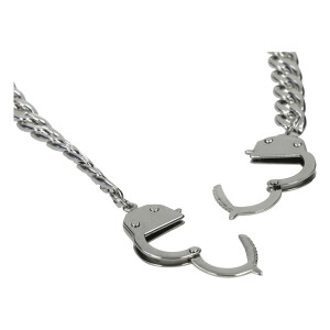 Halskette aus Edelstahl mit Handschellen