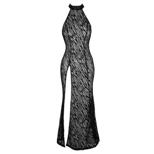 Noir - transparentes Kleid mit tiefem V-Ausschnitt S