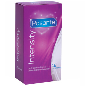 Pasante Intensity Ribs & Dots - 12 Kondome