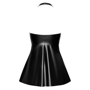 Noir - Wetlook Neckholder-Kleid S