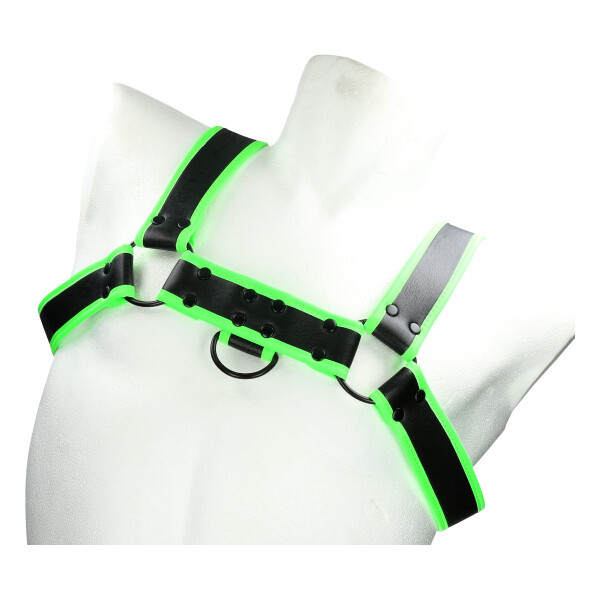 Bulldog Harness - Glow in the Dark S/M