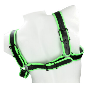 Bulldog Harness - Glow in the Dark S/M