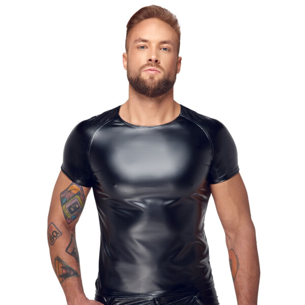 Noir - Herrenshirt Wetlook M