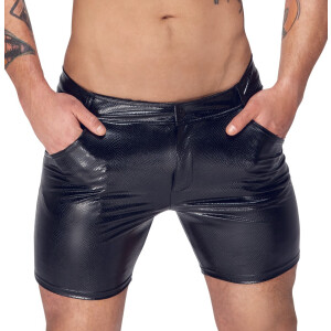 Noir - Shorts Snakeskin-Optik 2XL