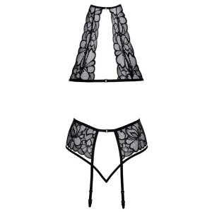 Dessous-Set aus Blütenspitze L/XL