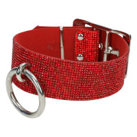 Lorand Lajos - Crystal Collar mit O-Ring Ruby Red