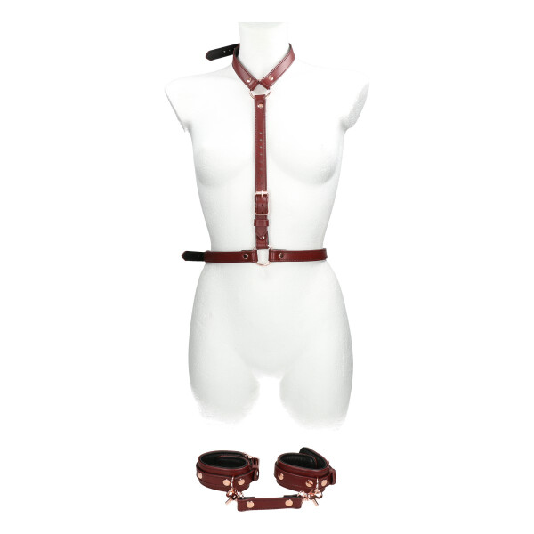 Liebe Seele Japan - Wine Red Brust-Harness Set