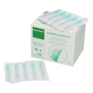 100 Kanülen für Nadelspiele - steril verpackt -...