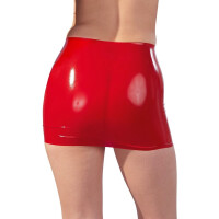 Latex Minirock rot M